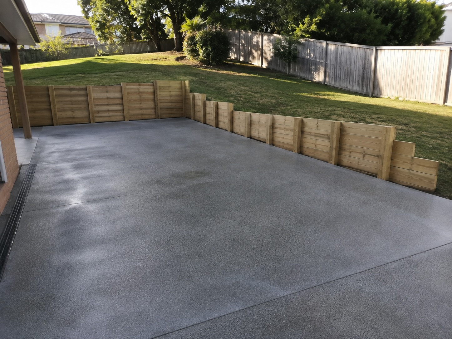 Timber retaining wall Auckland construction